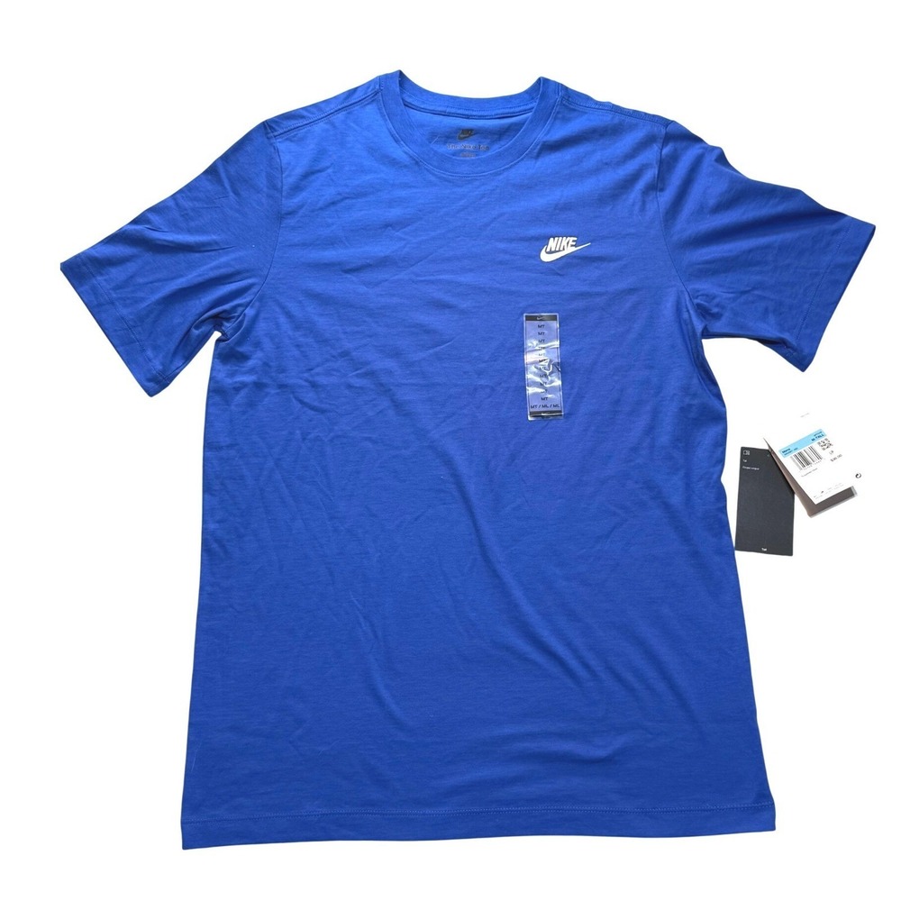 Nike Mens Futura Embroidered Logo T-Shirt Royal Blue M-Tall AR4997-480